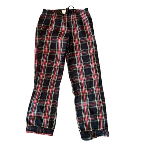 J.Crew Tartan Elastic Waist 100% Cotton Pajama Lounge Pants XS - Picture 2 of 5
